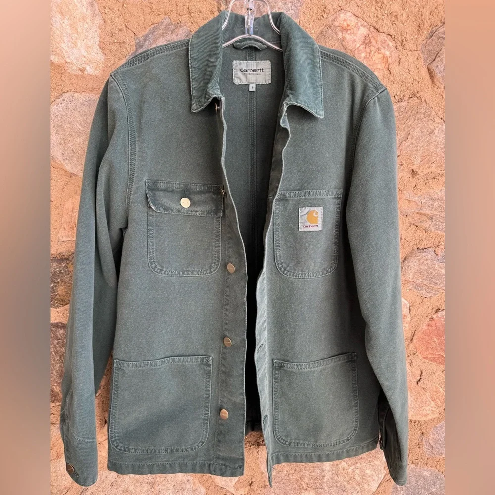 Vintage Carhartt Work In Progress Green Michigan Coat Men’s Size S - Picture 10 of 12